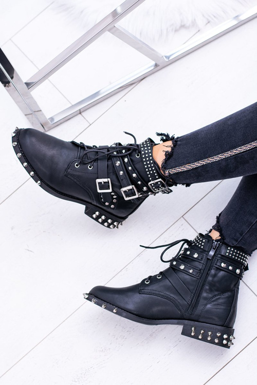 Lu boo boo verona topánky s gombíkmi hroty Buckle rock