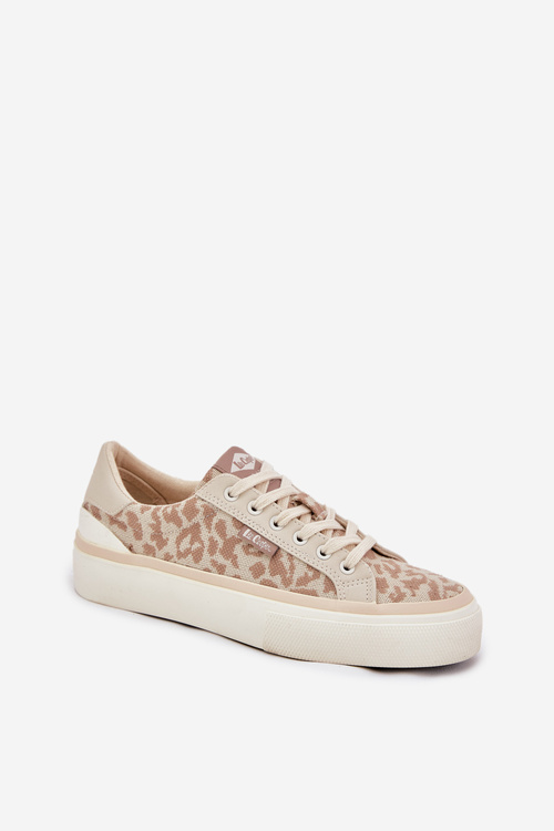 Nízké dámské tenisky s leopardím potiskem Lee Cooper LCW-25-02-3330L béžové