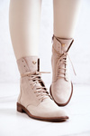 Semišové boty Nicole světle béžová 2697