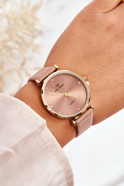 Dámské hodinky na koženém řemínku Giorgio & Dario GDM230411 světle hnědé