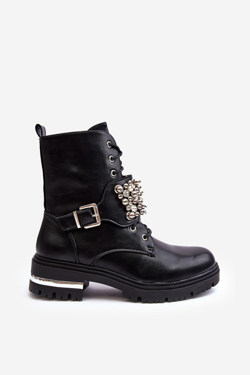 Ženské izolované topánky pracovníci zdobení čiernou Lennenom