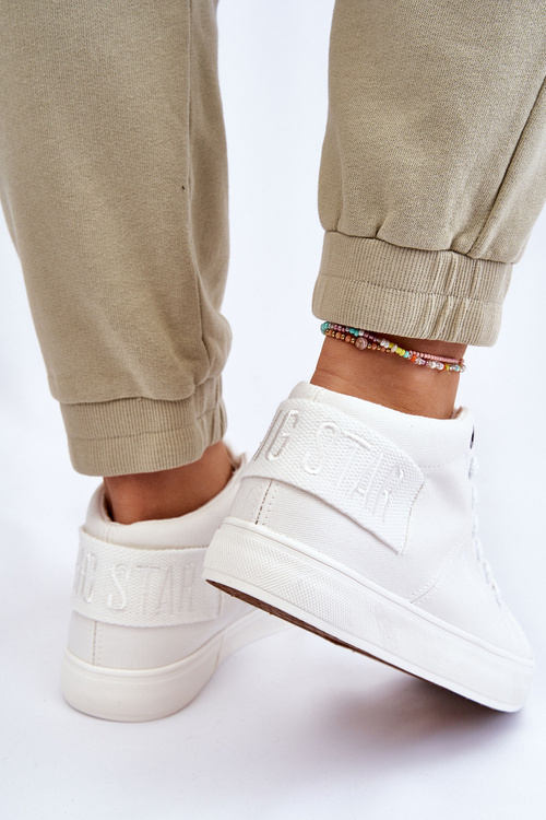 Dámské klasické vysoké tenisky Big Star LL274002 bílé