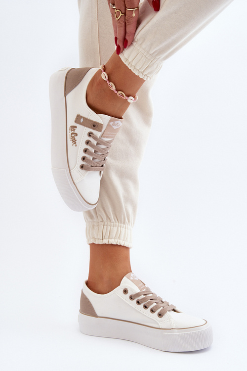 Dámske textilné tenisky Lee Cooper LCW-24-31-2198 Biele