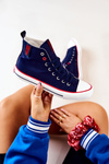 Vysoké Tenisky Big Star JJ274125 Námořnická modř