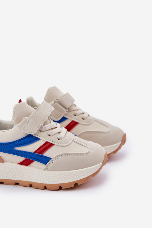 Dětské tenisky na suchý zip béžové Savilia