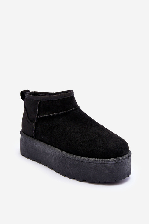 Suede Snow topánky na platforme Black Corcoran