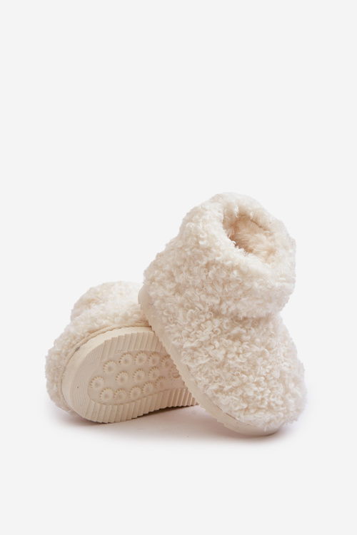 Detské Snehové Topánky S Kožúškom Typ Baránok Svetlo Béžové Mevael