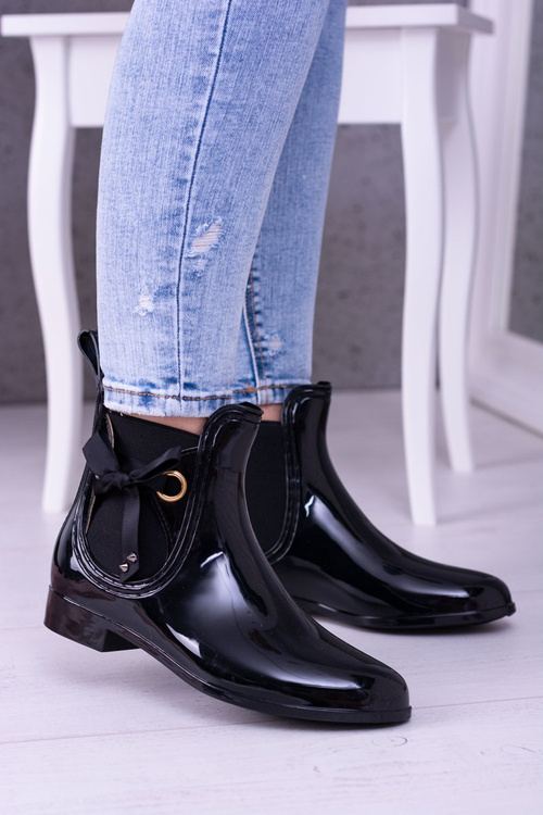 Černá dámská Lakované galoše Jodhpur boty Someday
