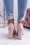 Dámské Lodičky Na Podpatku Semišové béžové Raspberry
