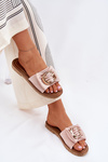 Plněné Dámské Sandály S Ozdobným Detalem Růžové Nellodra