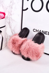 Dětské Pantofle S Kožešinou Růžové Fashionista