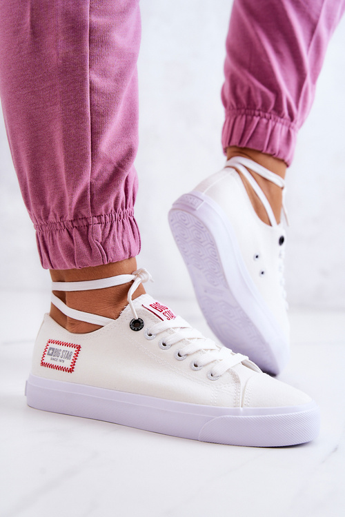 Dámska veľká hviezda HH274131 Biele tenisky