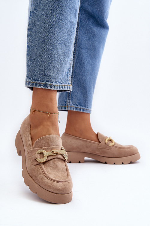 Dámské mokasíny s ozdobou béžové Railenes