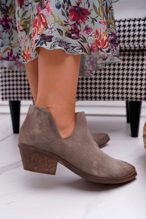 Dámske jarné kožené topánky Cappuccino Anabella