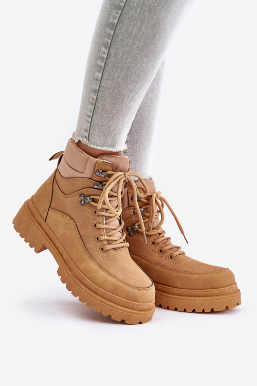 Dámske Šnurovacie Čižmy Camel Rabaria