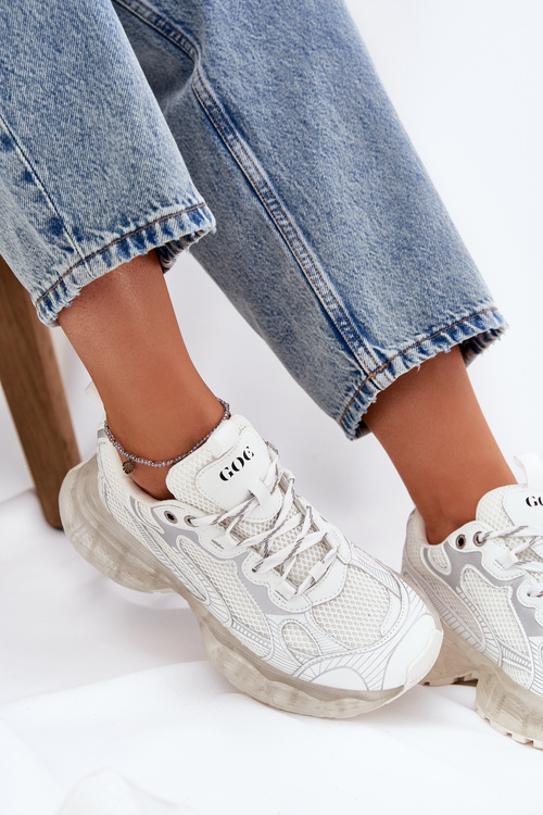 Dámské Kožené Tenisky GOE RR2N4083 Béžové