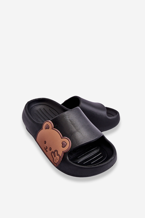 Lehké Pěnové crocs S Medvídkem Černe Todi