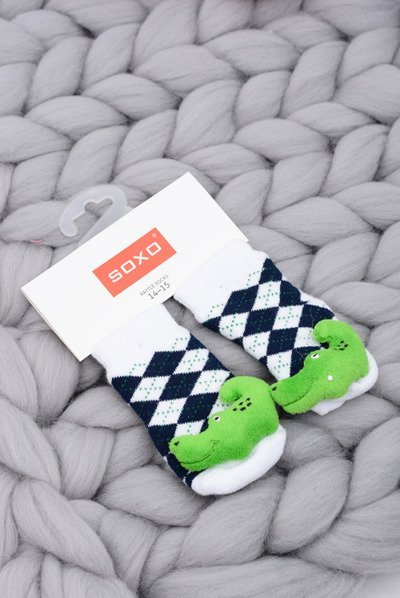 Baby Socks with Rattle Soxo Crocodile