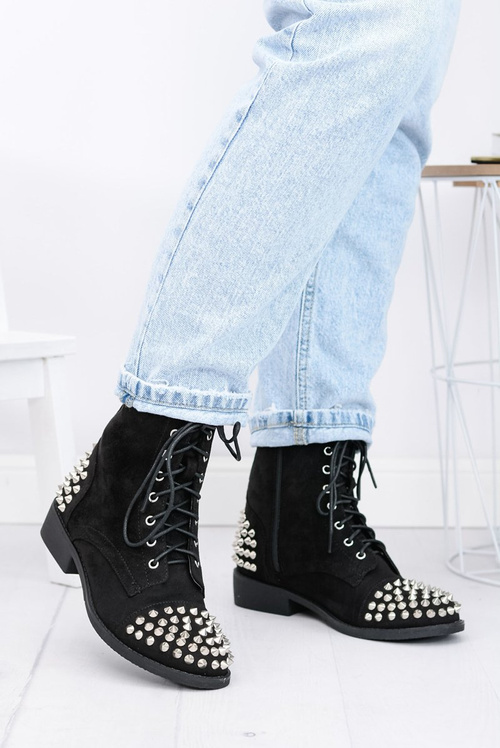 Lu Boo Černé semišové boty