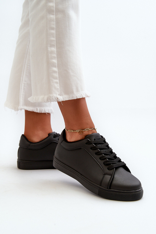 Nízké Dámské Sportovní Tenisky Z Ekokože Černé Diunna