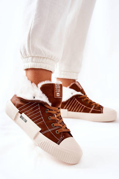 Dámské Zateplené Tenisky BIG STAR II274152 Camel