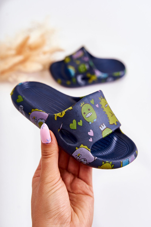 Ľahké detské flip -flops Navy Blue Astro