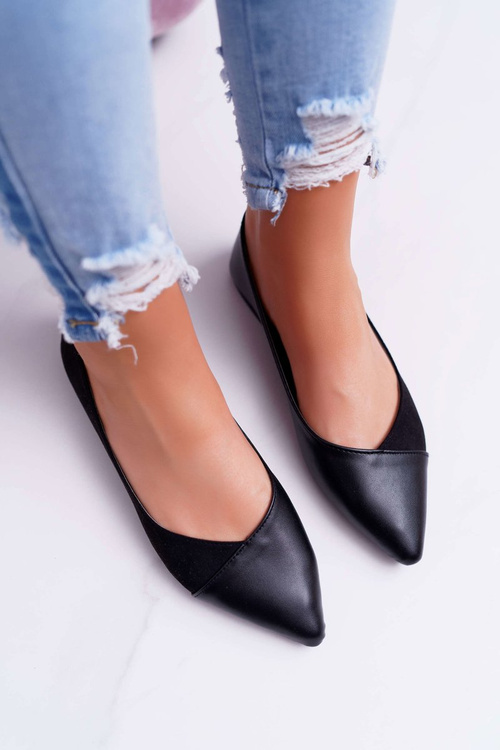 Čierne baleríny žien Tergo