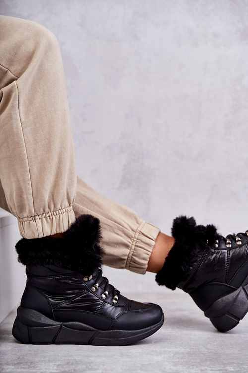 Dámské šněrovací boty do sněhu Černe Anna