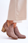 Dámske kožené topánky na Maciejka Post 04492-14 Dark Beige