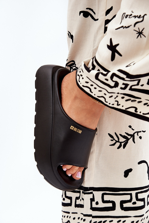 Dámské Pěnové Pantofle Na Platformě Big Star RR274A567 Černé