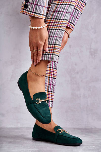 Suede Classic Green Loafers Roddie
