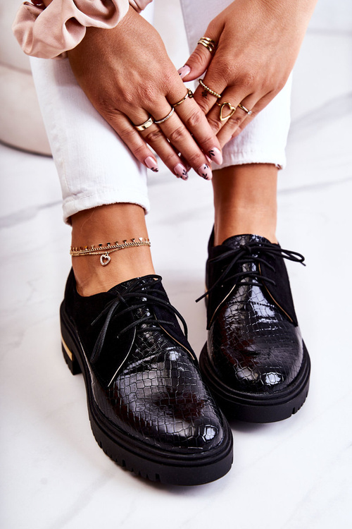 Dámské kožené kraťasy vázané černý Merevin