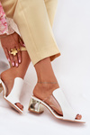Dámske Sandále Na Opätku Biele Tessira