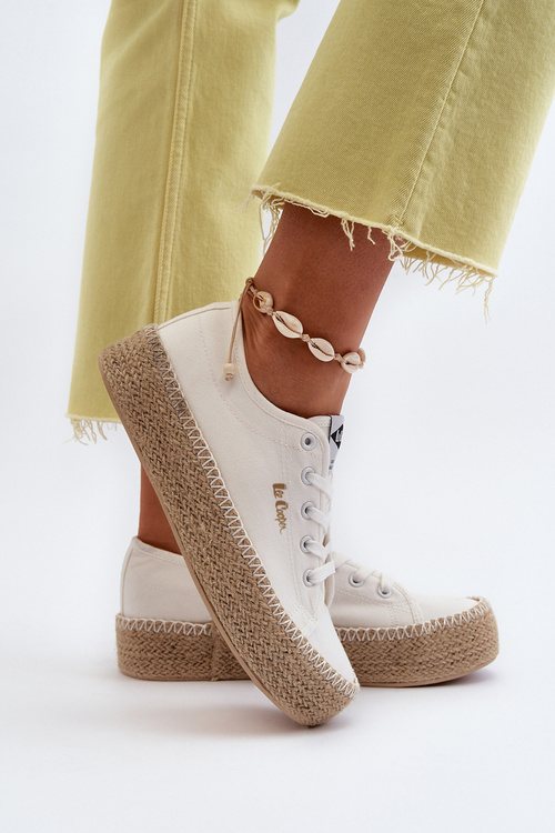 Tenisky S Plétěním Lee Cooper LCW-24-44-2410 Bílé