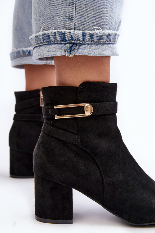 Dámské nízké podpatky černé Verice