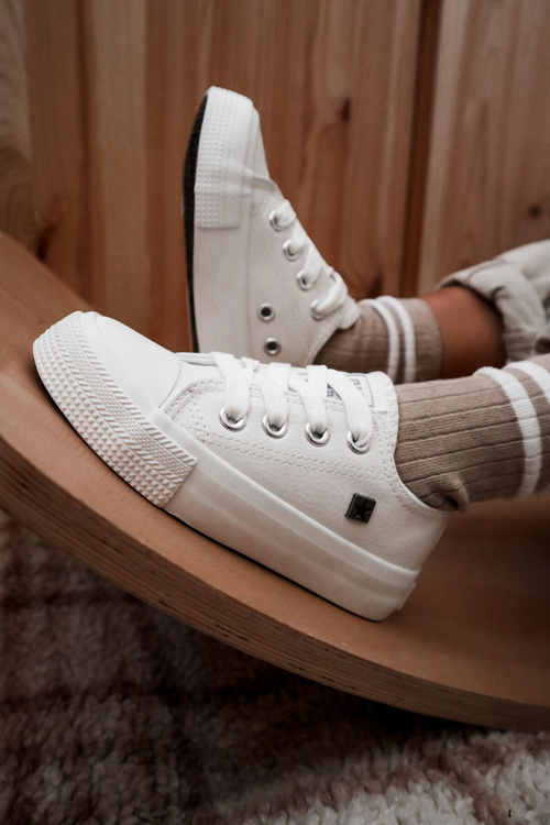 Detské kožené tenisky Veľká hviezda JJ374310 biela