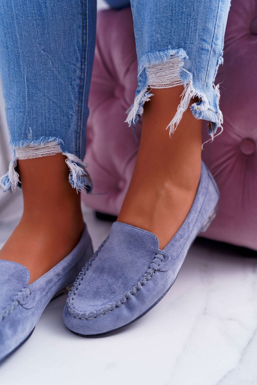 Dámske mokasíry Sergio Leone Light Blue Winted