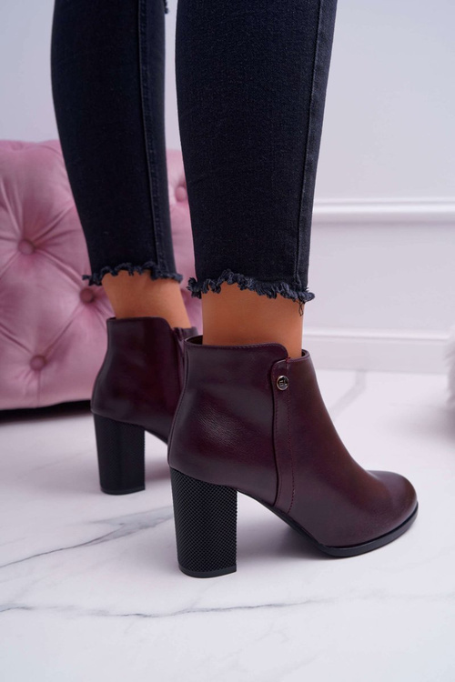 Dámske vysoké podpätky Sergio Leone Burgundsko BT518