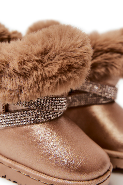 Detské snehové topánky so Zirconia Golden Hollee