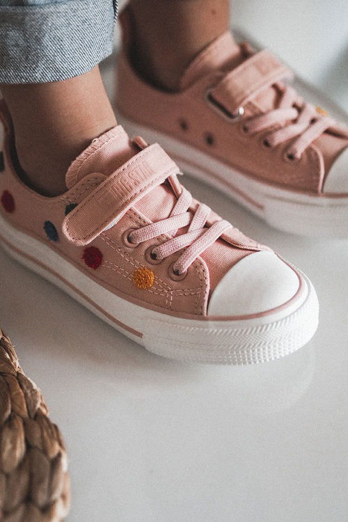 Detské tenisky na suchý zips Veľká hviezda JJ374054 Pink