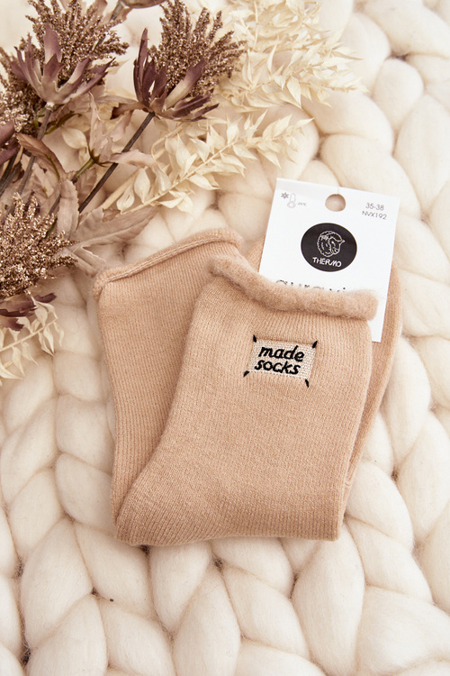 Dámské Hrube Ponožky Bežové