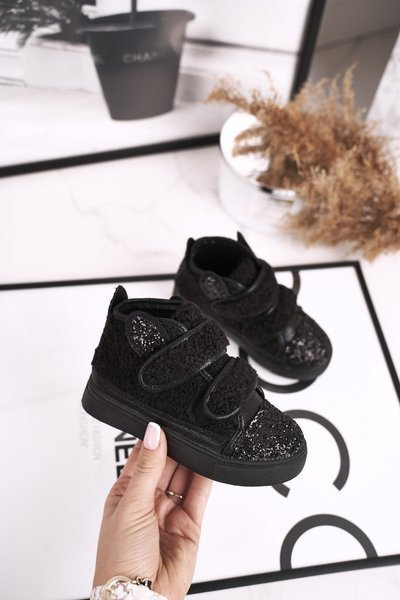 Dětské Tenisky Vysoké zateplené černé Clifford