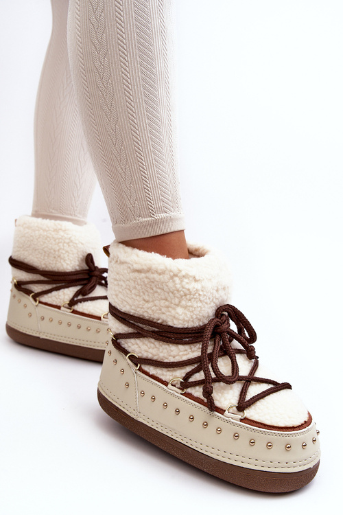 Dámské zateplené sněhule Bežové Rohes