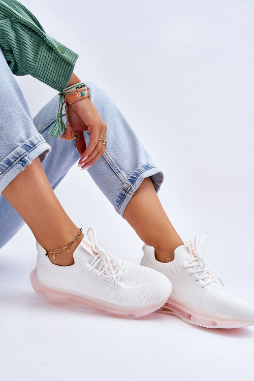 Dámske posuvné ponožky Goe jj2n4079 biela