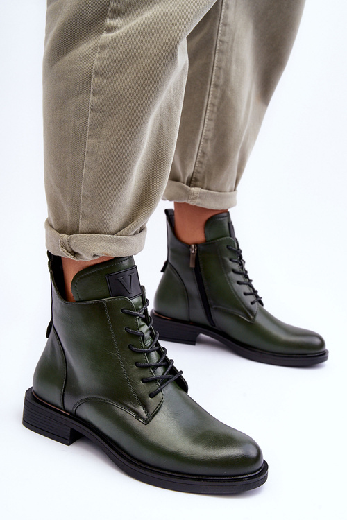 Dámske kožené topánky zelení pracovníci Tedrick