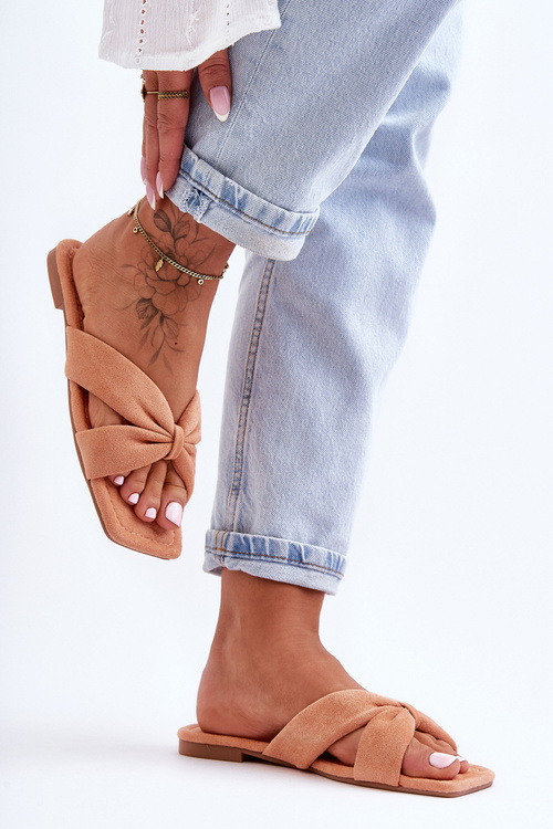 Dámské sametové pantofle oranžové Vanilla Sky