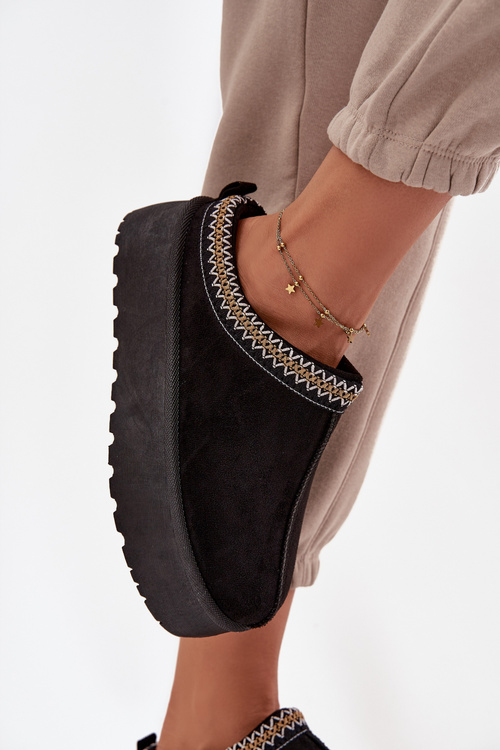 Dámské sněhule s ozdobným vyšíváním Černé Jenira