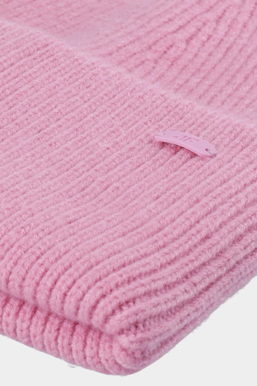 Zimní čepice 4F s přídavkem recyklovaných materiálů 4FAW23ACAPF288-54S Růžová