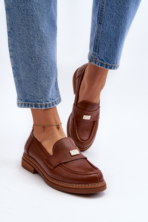 Dámské mokasíny na platformě Laura Messi 2392 tmavě zlatá