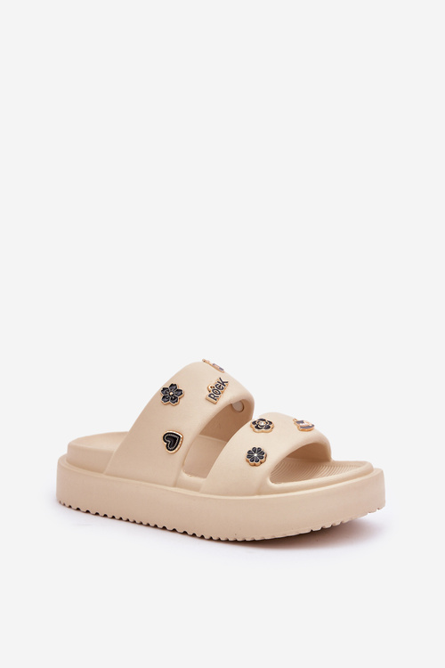 Dámské Pěnové Pantofle S Dekoracemi Béžové Ravanala